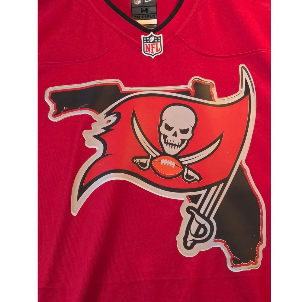 Nike Jersey Mens Medium Red Excellent Tampa Bay Buccaneers NFL Florida Graphic - Picture 2 of 8